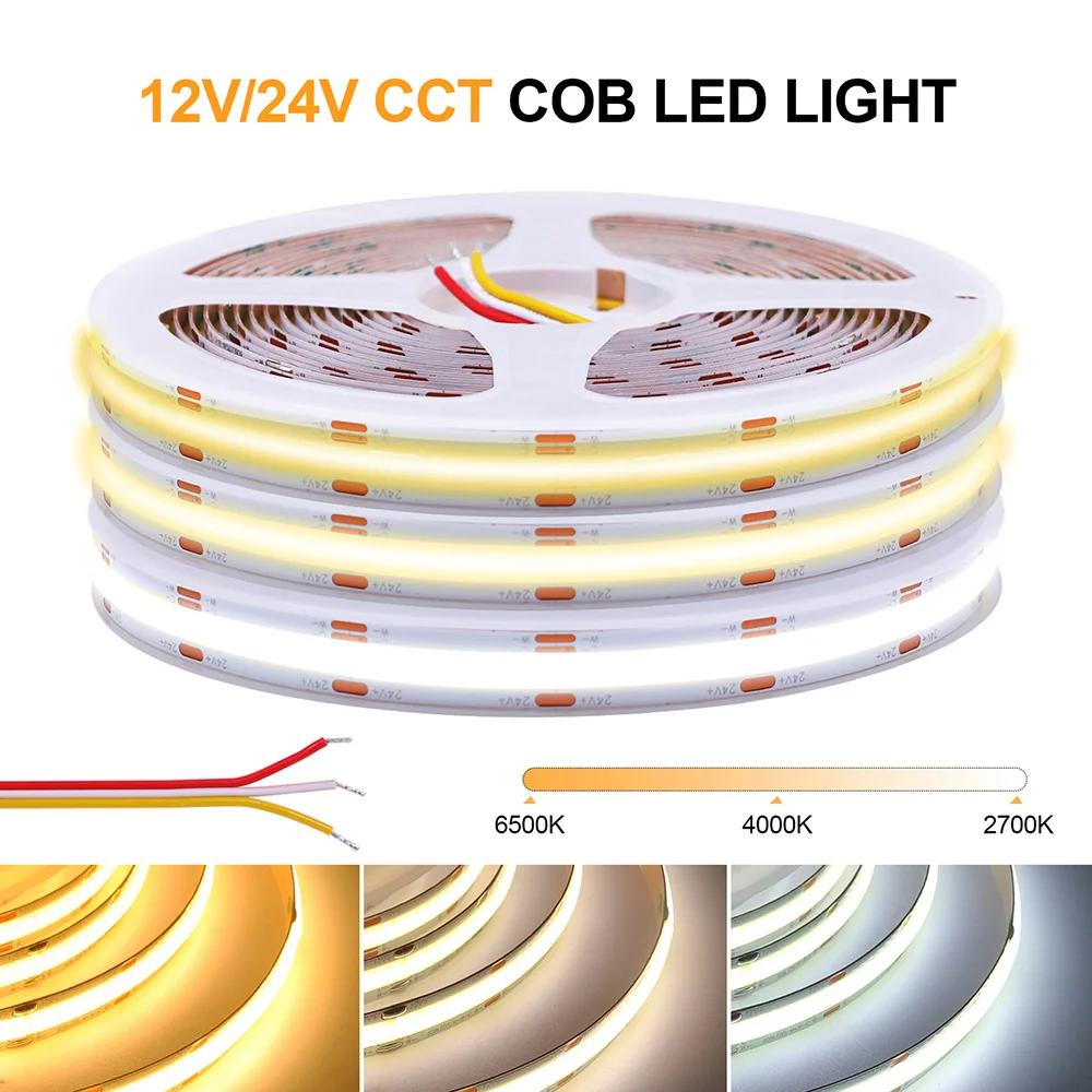 COB CCT LED Ʈ ,   ,  LED ,  ߷ ȭƮ Ȩ , 608LEDs/m, 0.5m, 1m, 2m, 3m, 4m, 5m, 12V, 24V
